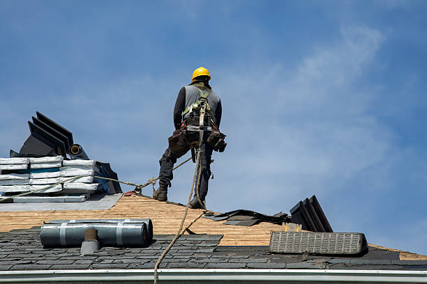 Professional Gutter Installation technician working in La Plata, NM